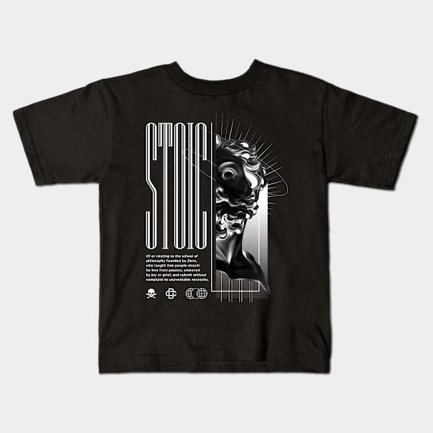 Stoic Modern Streetwear Kids T-Shirt by DChanCeative.Std